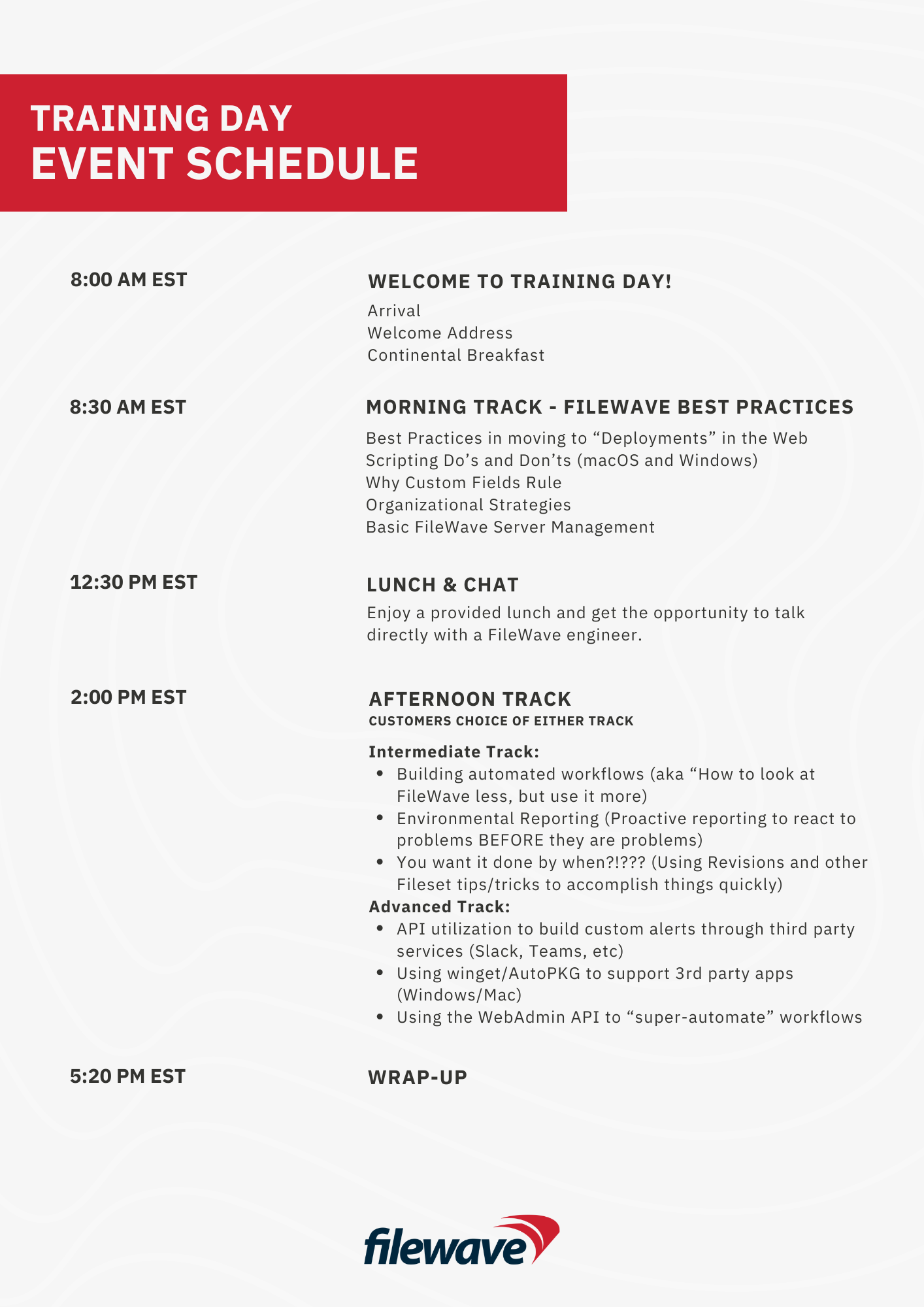 US Training Day Event Schedule-1